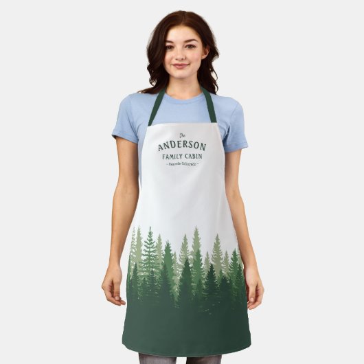 Tablier Nom de famille Cabine Emplacement Pine Tree Forest (Porté)
