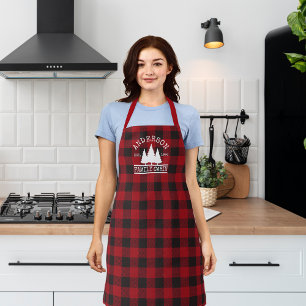 Tablier Nom de famille du cabine Red Buffalo Plaid