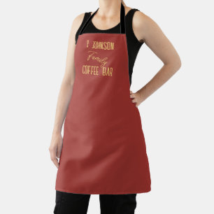 Tablier Nom de famille personnalisé Café Cuisine