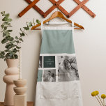 Tablier Nom de famille personnalisé Collage Cadeau photo<br><div class="desc">Voici notre dernier cadeau personnalisé de nom de famille : Collage tendance photo et thème vert! Ce cadeau unique et élégant est conçu pour célébrer les moments spéciaux de votre famille et ajouter une touche d'élégance inspirée de la nature à votre décor maison.</div>