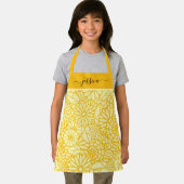Tablier Nom de fille florale jaune mignon (Insitu)