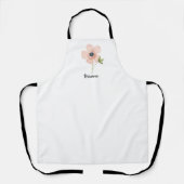 Tablier Nom de fleur aquarelle rose (Recto)