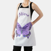 Tablier Nom de la femme blanche de papillon violet (Insitu)