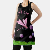 Tablier Nom de la femme noire rose violet (Insitu)