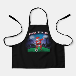Tablier Nom de la Personnaliser Père Noël Christmas Soccer
