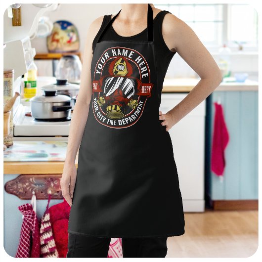 Tablier NOM DE LA Personnaliser Secourt d'incendie du masq