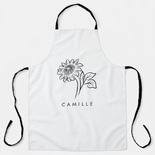 Tablier Nom de la servante Fleur sauvage rustique