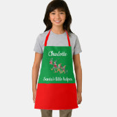 Tablier Nom de l'enfant Père Noël Helper Baking avec maman (Insitu)