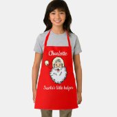 Tablier Nom de l'enfant Père Noël Helper Baking avec maman (Insitu)