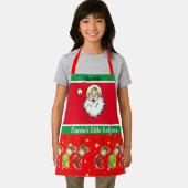 Tablier Nom de l'enfant Père Noël Helper Baking avec maman (Insitu)