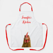 Tablier Nom de poulet amusant Tout-En-Un Imprimé Apron (Recto)
