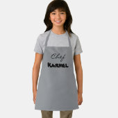 Tablier Nom d'enfant gris clair (Insitu)
