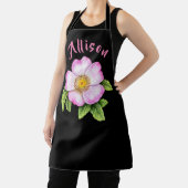 Tablier Nom des femmes florales noires (Insitu)