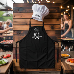 Tablier Nom du chef personnalisé et année personnalisée