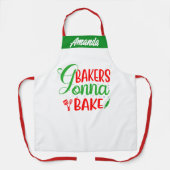 Tablier Nom du chef personnalisé Tabliers, Bakers Gonna Ba (Recto)