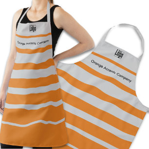Tablier Nom du logo de la petite entreprise Grey Orange