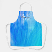 Tablier Nom du monogramme bleu (Recto)