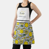 Tablier Nom du monogramme du Motif de citron mou (Insitu)