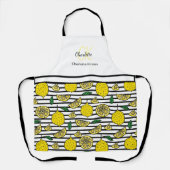 Tablier Nom du monogramme du Motif de citron mou (Recto)