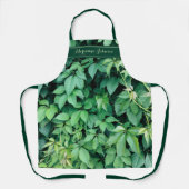 Tablier Nom du monogramme Feuille de raisin vert (Recto)