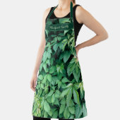 Tablier Nom du monogramme Feuille de raisin vert (Insitu)