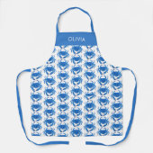 Tablier Nom du Motif de crabe bleu (Recto)