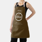 Tablier Nom du personnel Brown de l'employé du logo de l'e (Insitu)