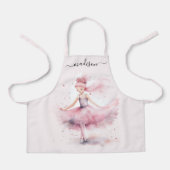 Tablier Nom du script de ballerine de Noël mignon (Recto)