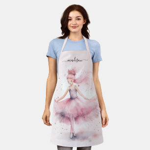 Tablier Nom du script de ballerine de Noël mignon