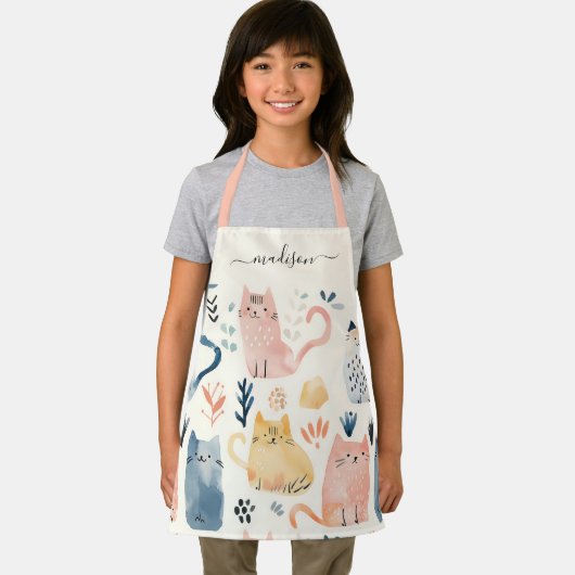 tablier nom du script du motif chat mignon (Insitu)