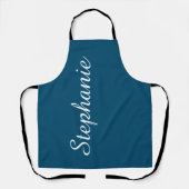 Tablier Nom du script Jumbo, bleu ou choisissez votre coul (Recto)