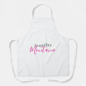 Tablier Nom élégant moderne minimaliste professionnel (Recto)