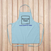 Tablier Nom et logo de l'entreprise sur le polyester bleu