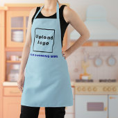 Tablier Nom et logo de l'entreprise sur le polyester bleu