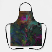 Tablier Nom et monogramme Abstrait de la peinture liquide  (Recto)