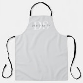 Tablier Nom et monogramme modernes | Gris clair et foncé b (Recto)