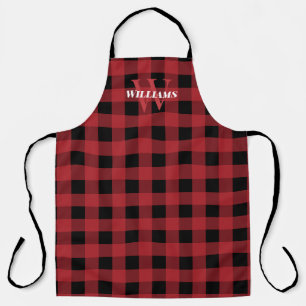 Tablier Nom et prénom du contrôle du Buffalo rouge