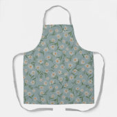 Tablier Nom Fleurs Chamomile Motif sur Bleu Patiné (Recto)