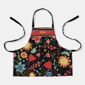 Tablier Nom floral mignon de l'enfant Cuisine (Recto)