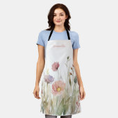 Tablier Nom floral rose (Porté)