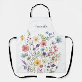 Tablier Nom floral rose (Recto)