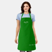 Tablier nom greenapron sur vert (Porté)