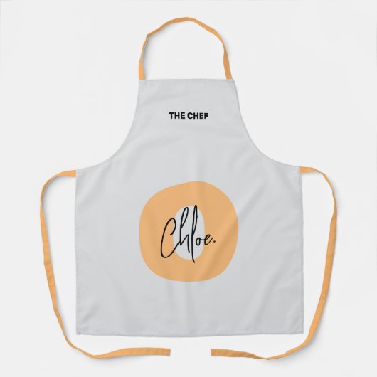 Tablier Nom initial du script initial du minuscule orange  (Recto)