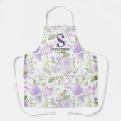 Tablier Nom initial mou de la floraison violette (Recto)