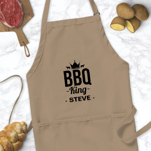 Tablier Nom King BBQ Personnalisé APron Pour Hommes