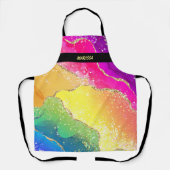 Tablier Nom moderne coloré personnalisable (Recto)