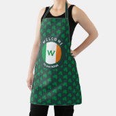 Tablier Nom moderne Monogram Irish Flag Shamrock (Insitu)
