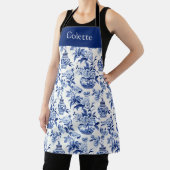 Tablier Nom Monogramme Chinoiserie Bleue (Insitu)