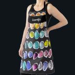 Tablier Nom monographique motif de l'artiste aquarelle mod<br><div class="desc">Artiste aquarelle moderne motif nom monogramme Apron. Ajoutez votre propre nom pour personnaliser.</div>