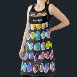 Tablier Nom monographique motif de l'artiste aquarelle mod<br><div class="desc">Artiste aquarelle moderne motif nom monogramme Apron. Ajoutez votre propre nom pour personnaliser.</div>